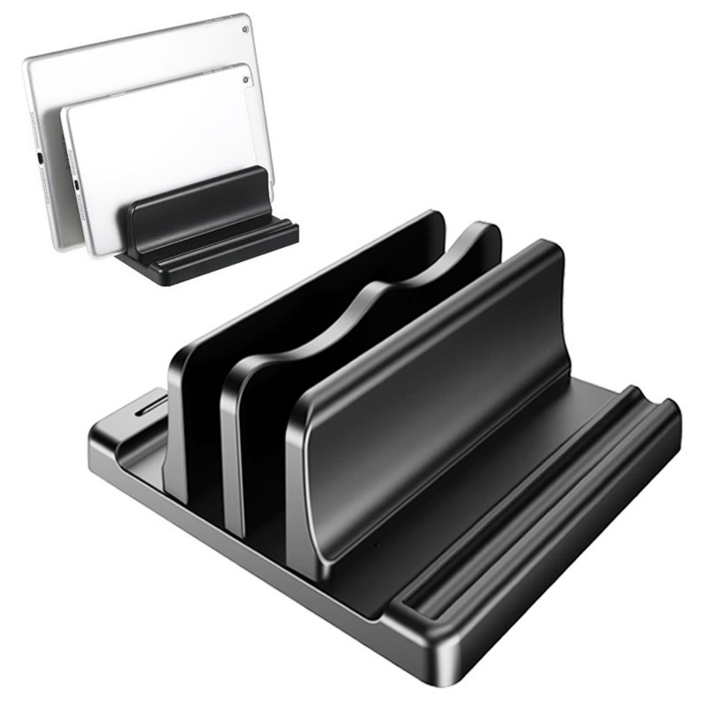 Laptop Accessories Organizer - Single/Dual-Slot Vertical Laptop Stand Holder Adjustable