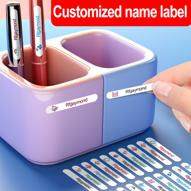 Laptop Accessories Name - Customizable Removable Name Stickers for Water