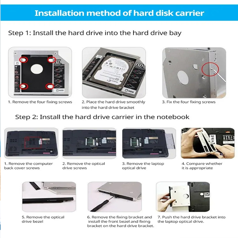 HDD SSD Caddy Adapter SATA 3.0 - đánh giá và giá Laptop Accessories Organizer