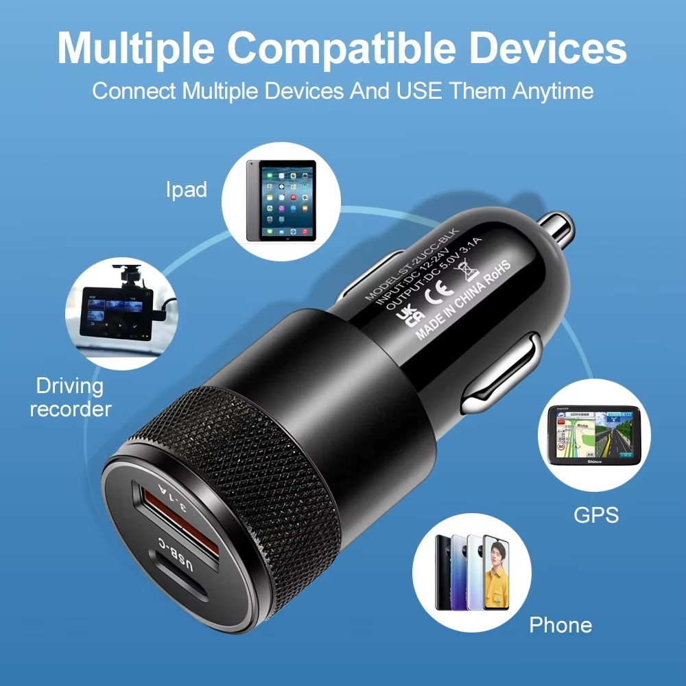 3.1A USB Car Charger Type C Fa - đánh giá và giá Usb C Power Adapter