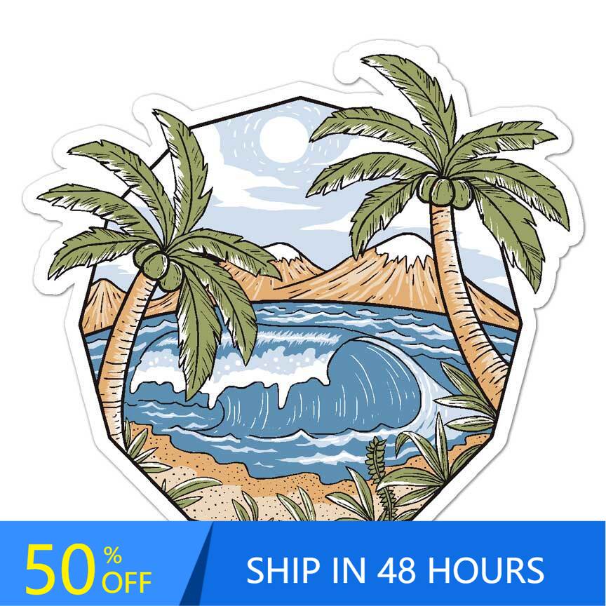 Palm Trees Beach Surf, Retro B - đánh giá và giá Laptop Unique Accessories