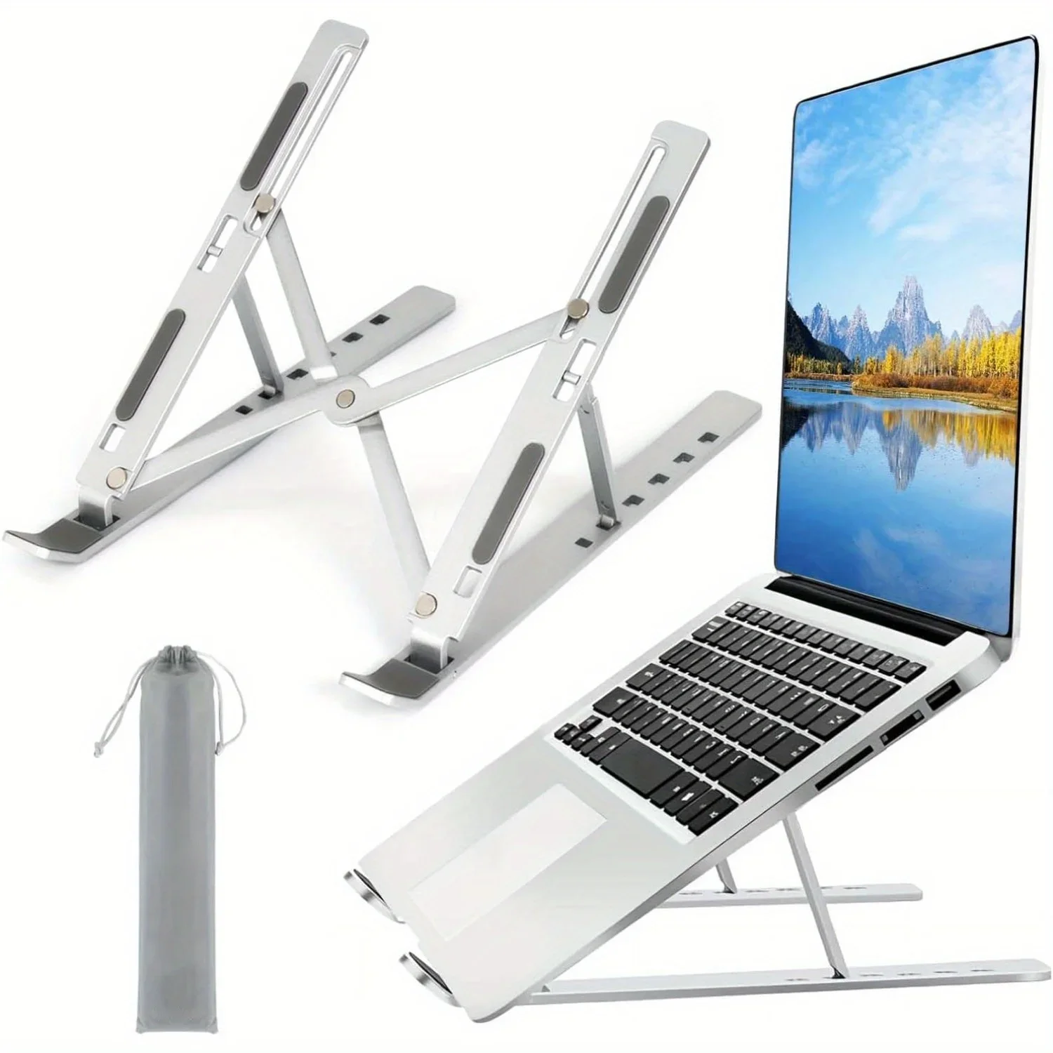 Foldable Aluminum Laptop Riser - đánh giá và giá Laptop Accessories Organizer