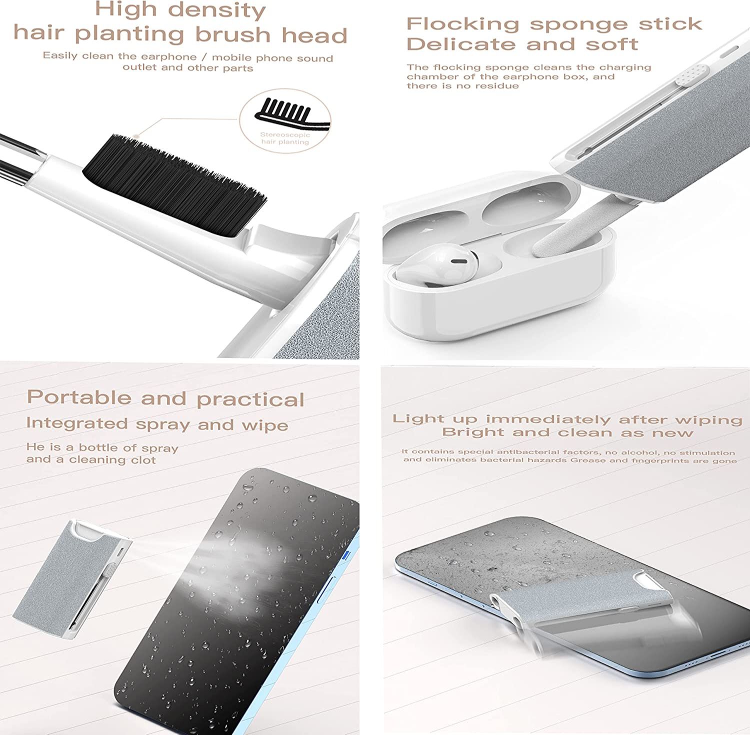 5 in 1 Earphone Cleaner Brush  - đánh giá và giá Screen Cleaning Kit