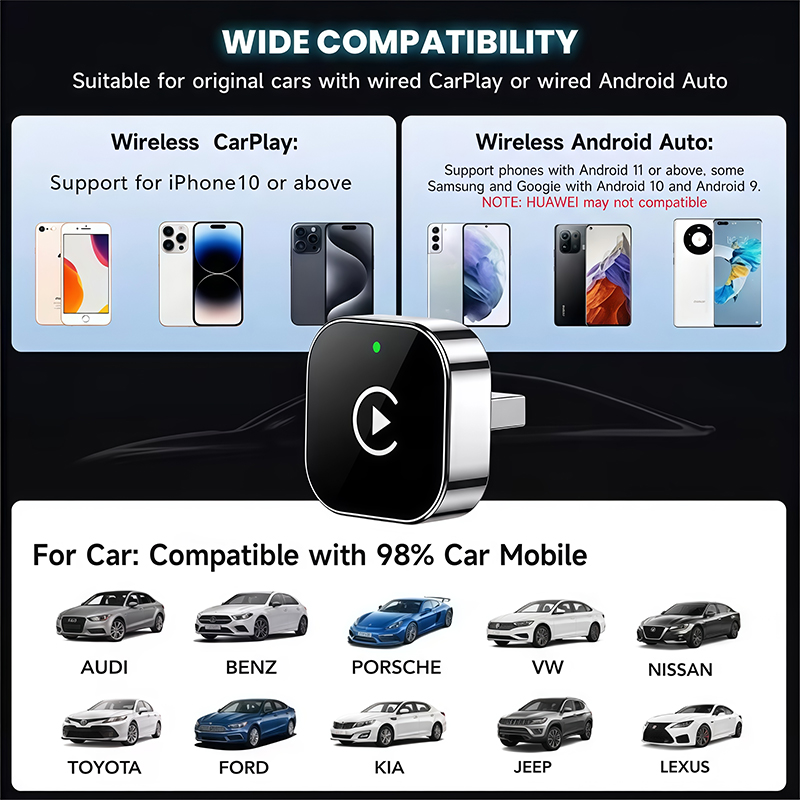 2-in-1 Wireless CarPlay Adapte - đánh giá và giá Usb C Power Adapter