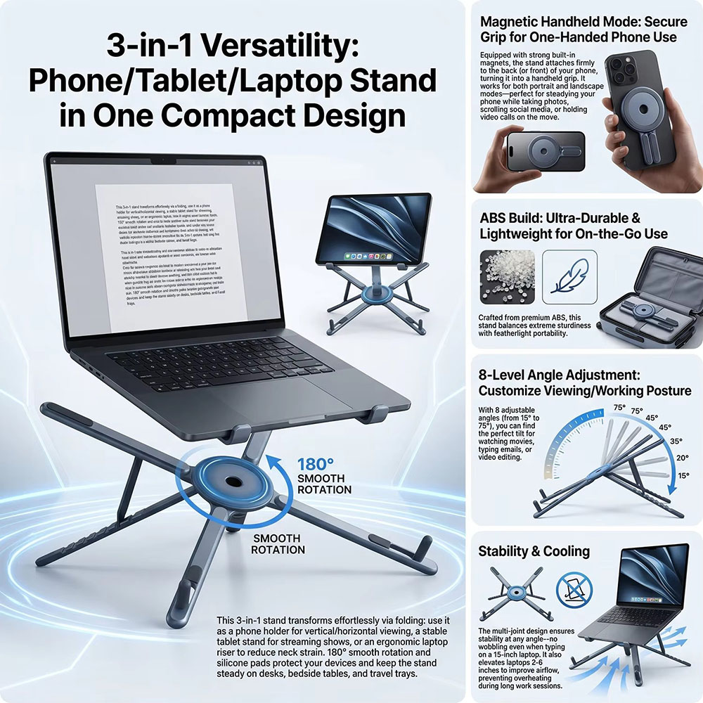Portable Magnetic Phone Holder - đánh giá và giá Laptop Office Accessories