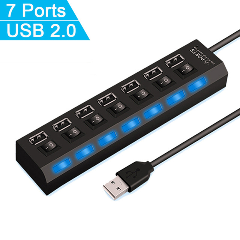 7 Port USB 2.0 Hub Splitter Fo - đánh giá và giá Laptop Office Accessories