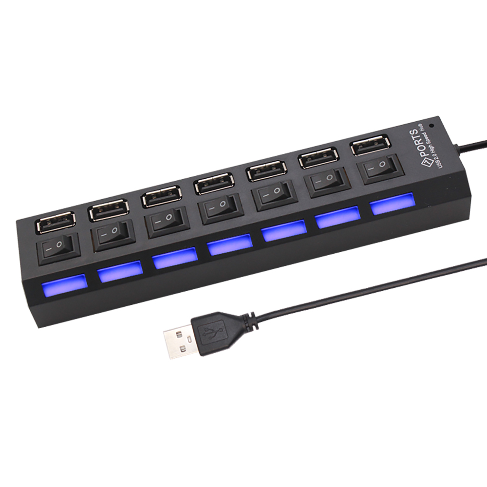 7 Port USB 2.0 Hub Splitter Fo - đánh giá và giá Laptop Office Accessories