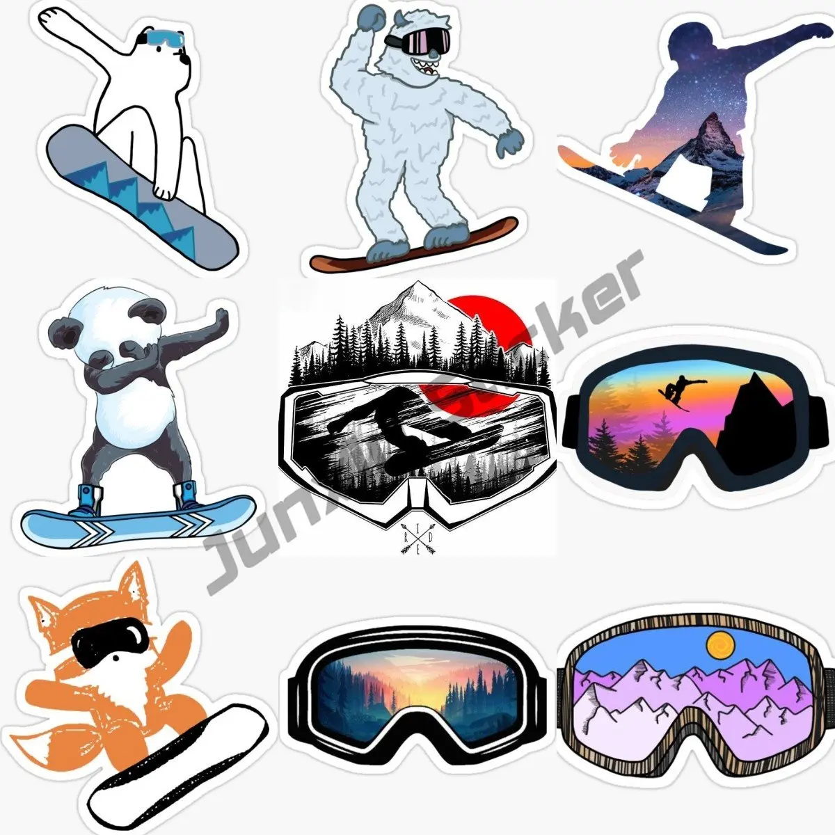 Personality Snowboard Mask Car - đánh giá và giá Laptop Accessories Online